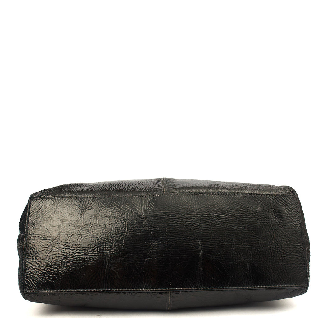 Mulberry Tote Somerset Tote in Black, Crinkle Patent