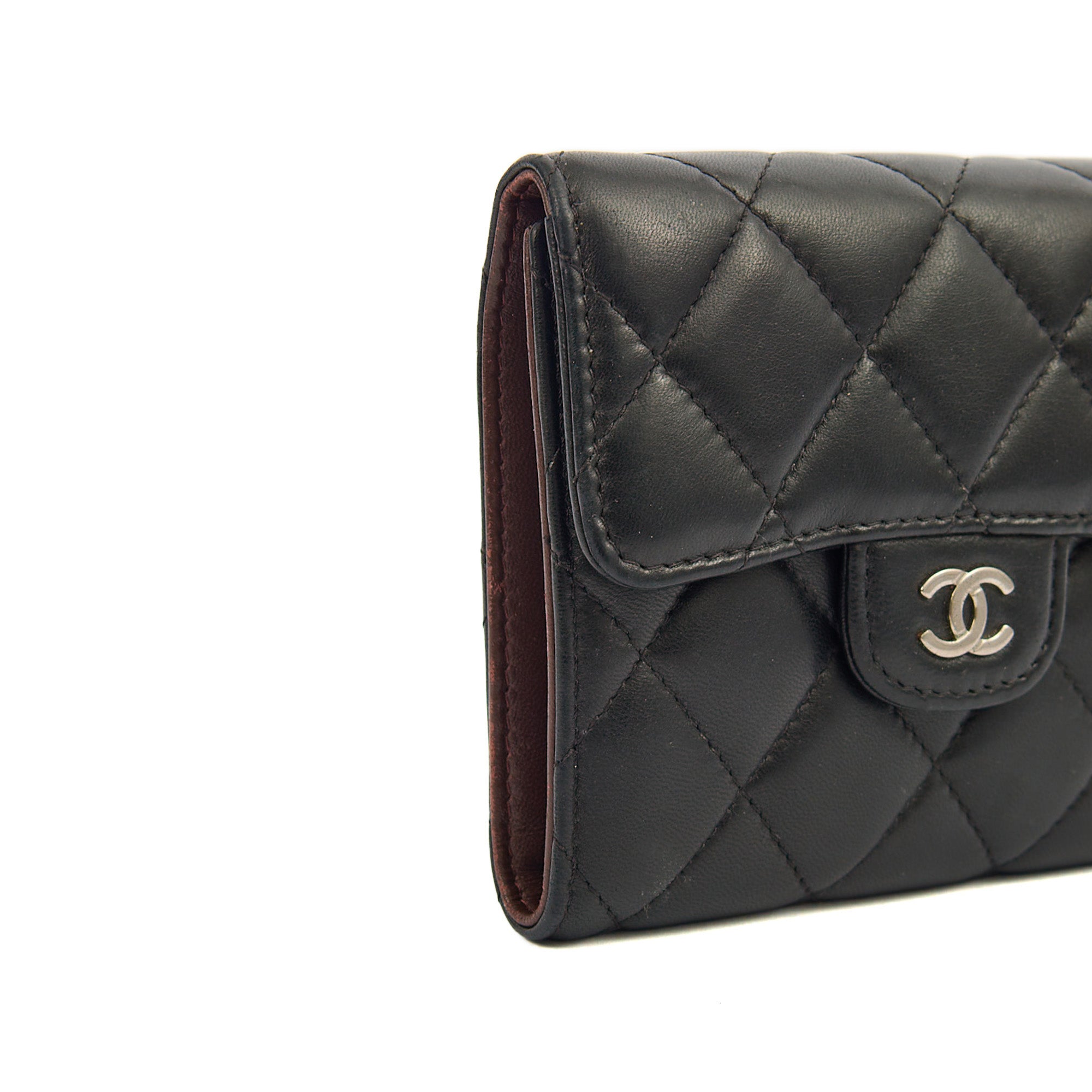 Chanel Wallet Flap Wallet in Black, Lambskin Leather