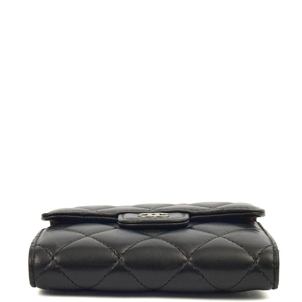 Chanel Wallet Flap Wallet in Black, Lambskin Leather