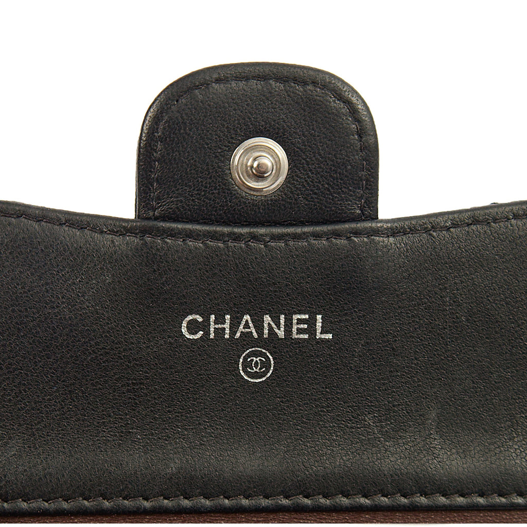 Chanel Wallet Flap Wallet in Black, Lambskin Leather