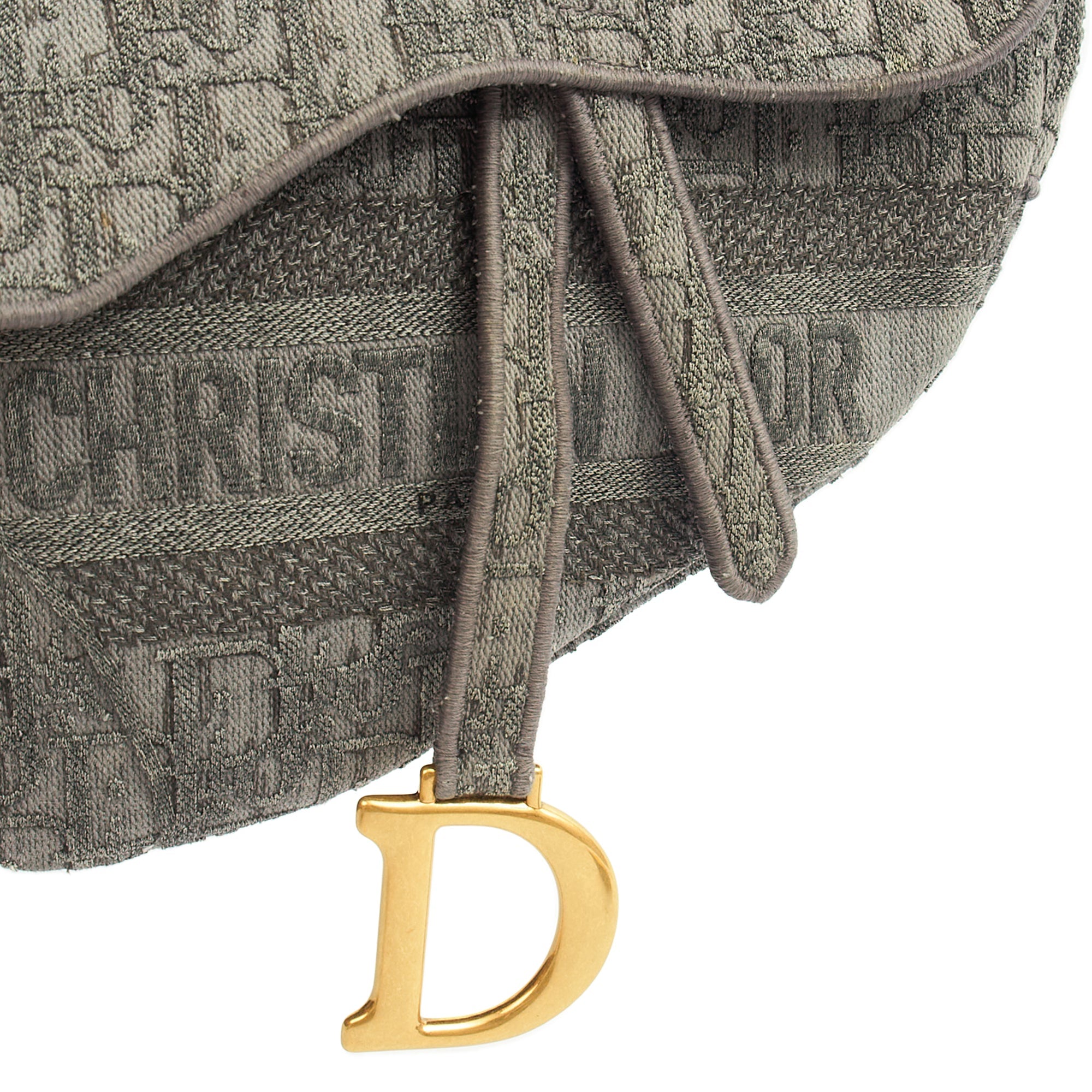Christian Dior Cross Body Saddle Bag in Blue, Dior Oblique Embroidery