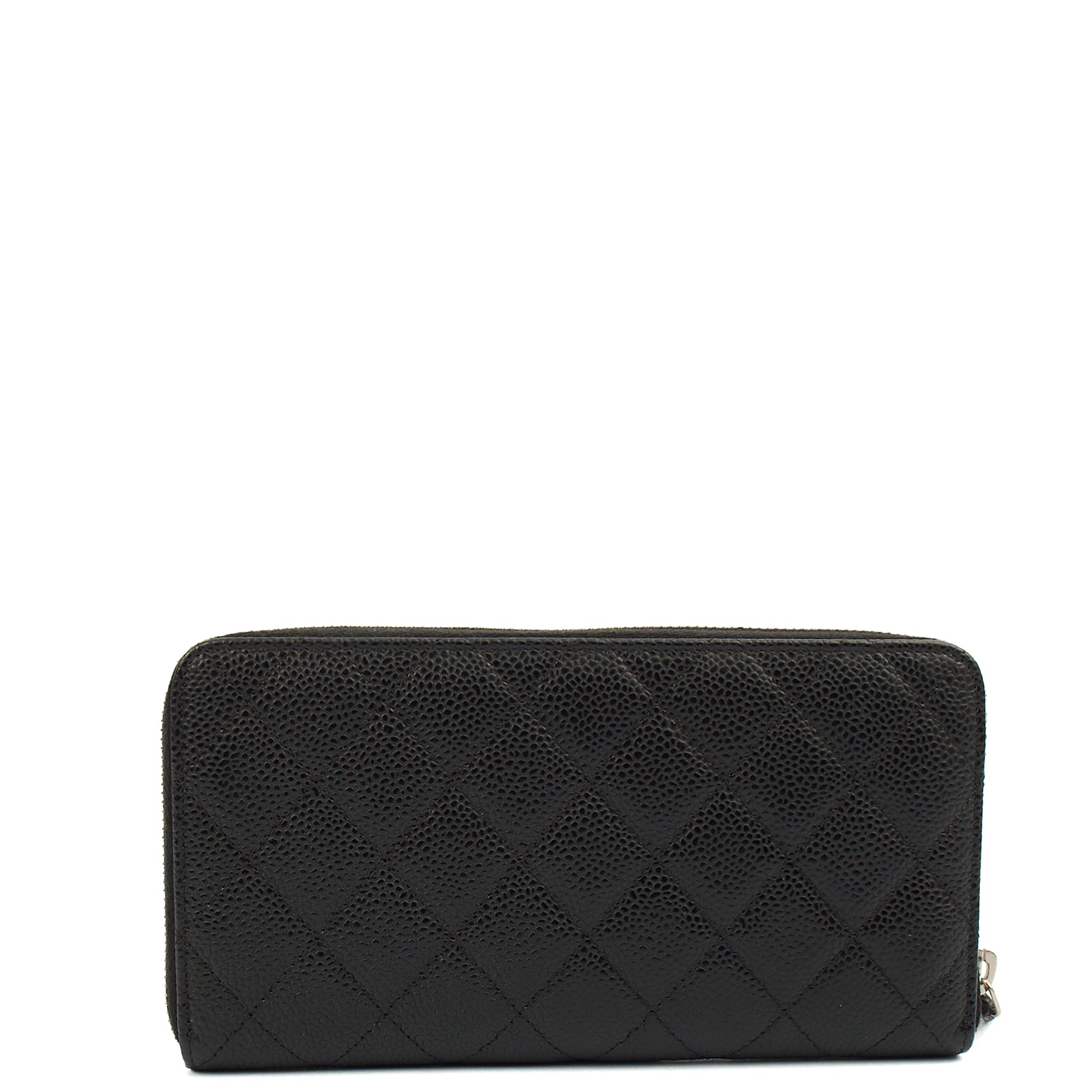 Chanel Purse Zip Wallet in Black, Caviar Leather