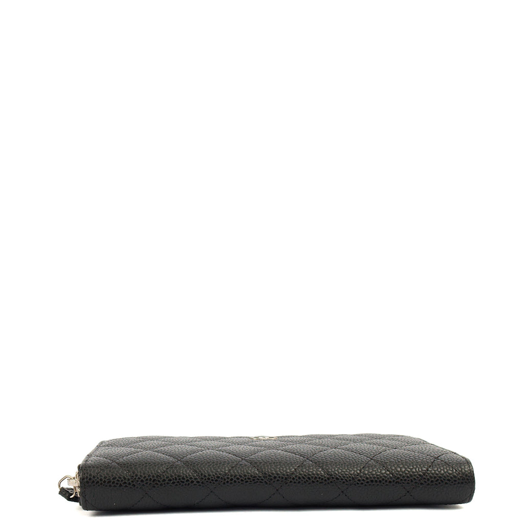 Chanel Purse Zip Wallet in Black, Caviar Leather