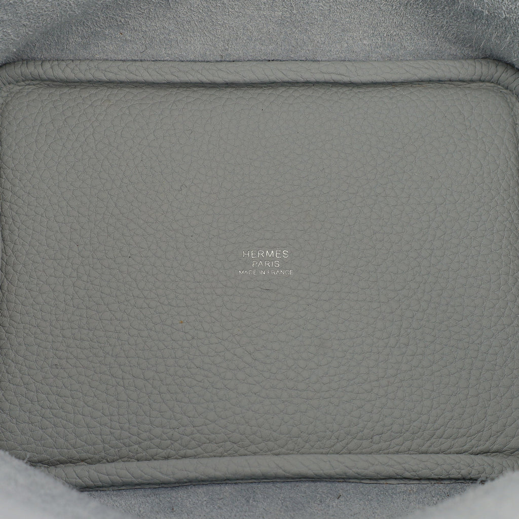 Hermes Bucket Bag Picotin 18 in Bleu Pale, Clemence Leather