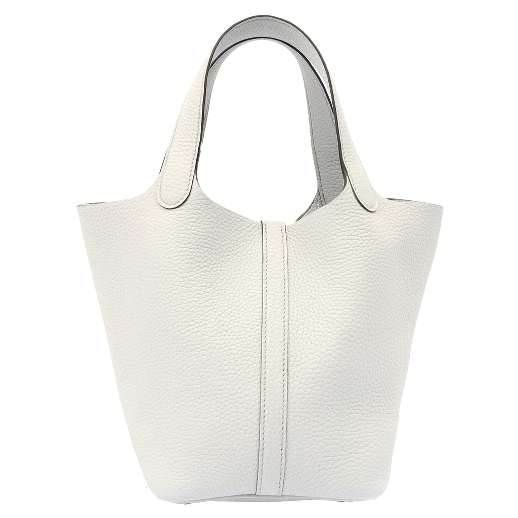 Hermes Bucket Bag Picotin 18 in Bleu Pale, Clemence Leather