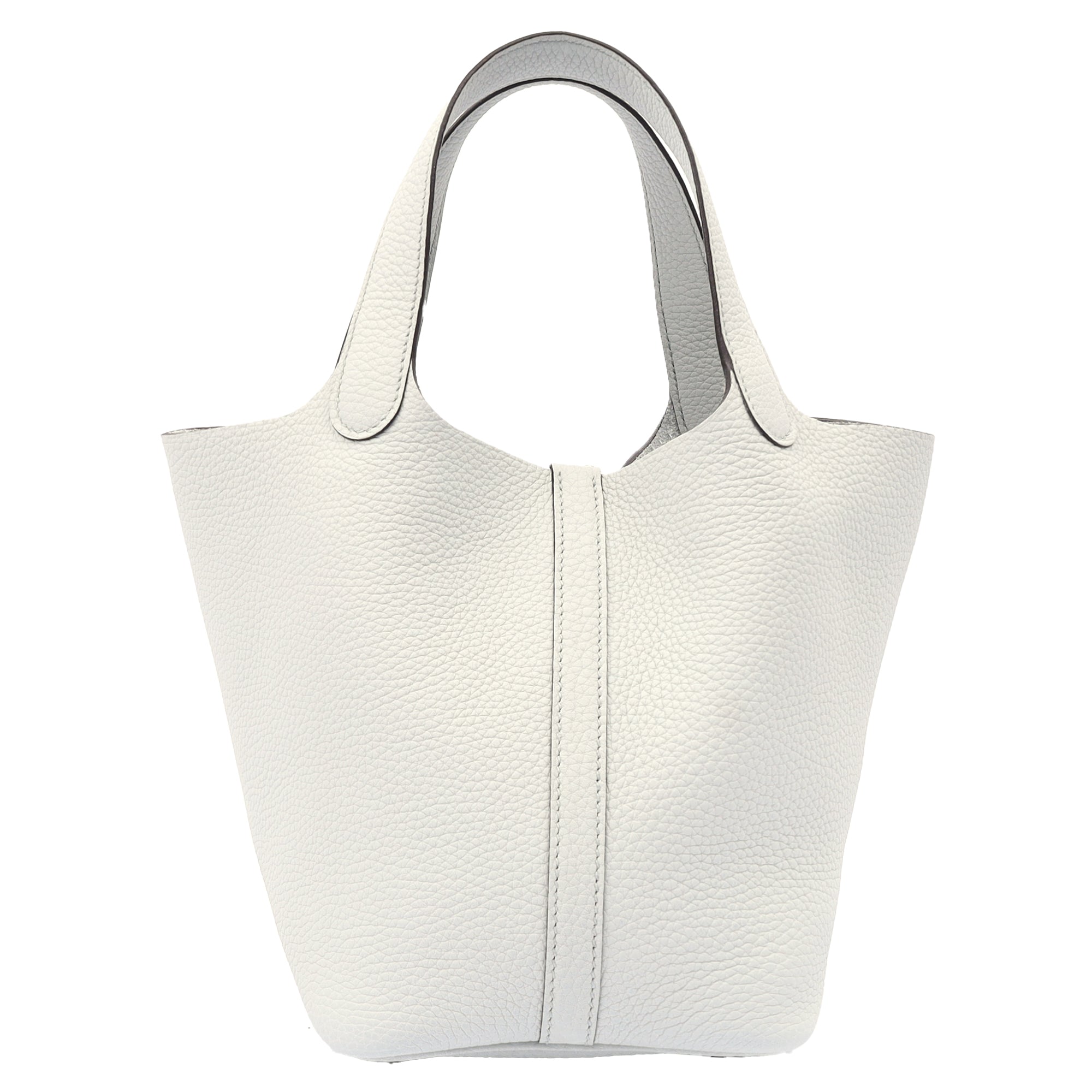Hermes Bucket Bag Picotin 18 in Bleu Pale, Clemence Leather
