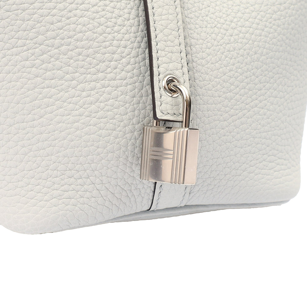 Hermes Bucket Bag Picotin 18 in Bleu Pale, Clemence Leather