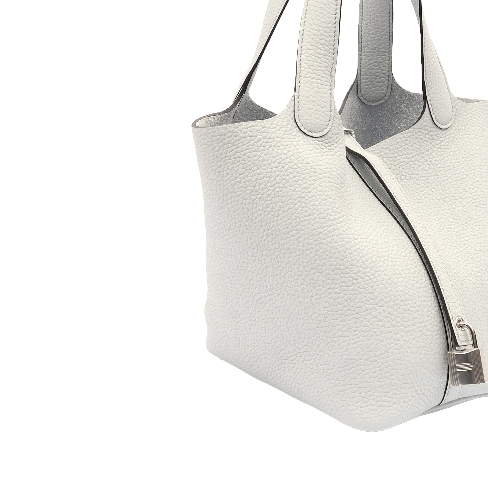 Hermes Bucket Bag Picotin 18 in Bleu Pale, Clemence Leather