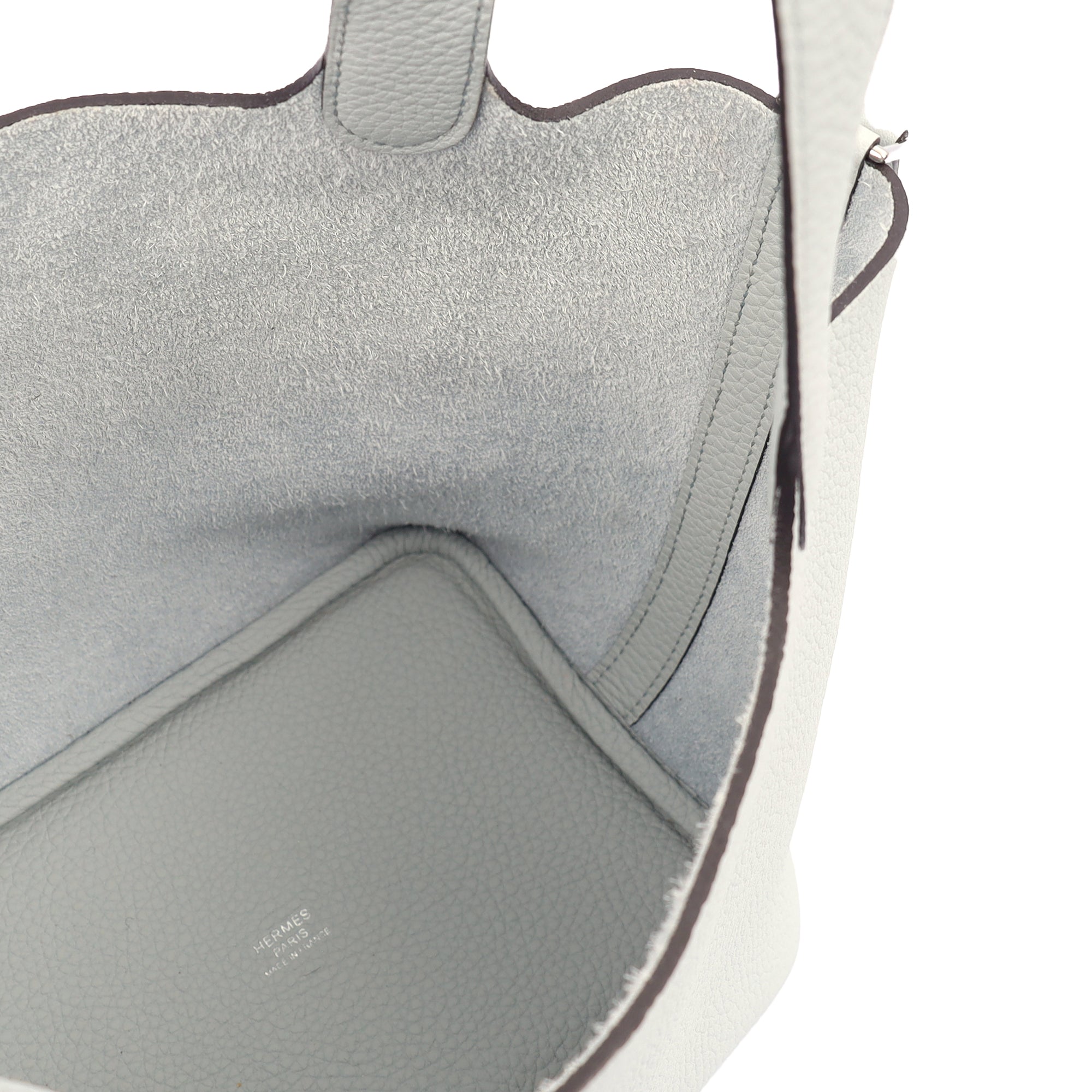 Hermes Bucket Bag Picotin 18 in Bleu Pale, Clemence Leather