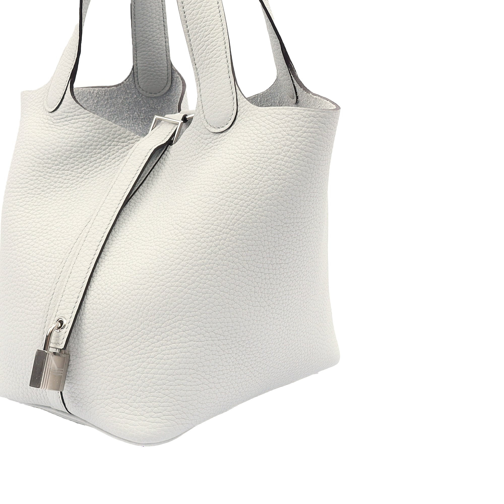 Hermes Bucket Bag Picotin 18 in Bleu Pale, Clemence Leather