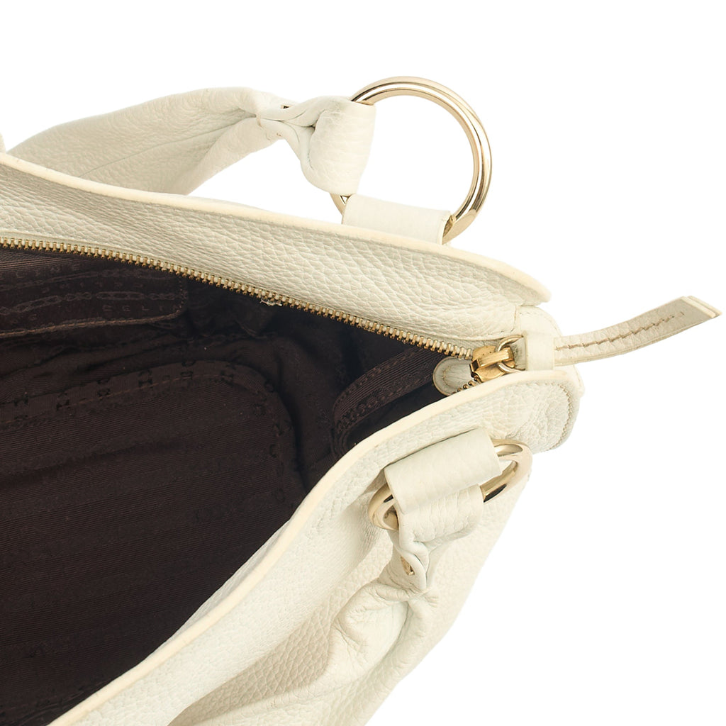 Celine Tote Vintage Tote in White, Box Calfskin