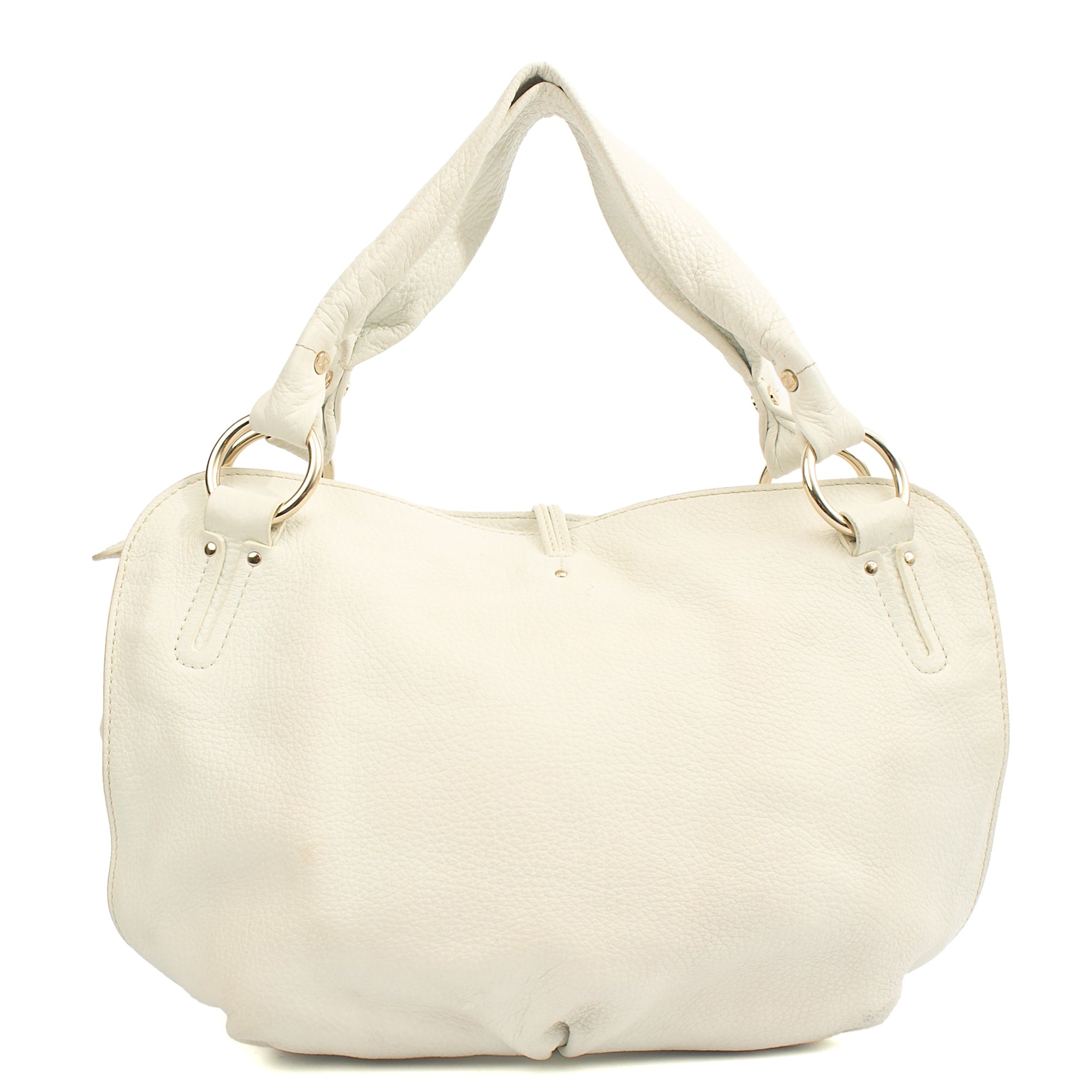 Celine Tote Vintage Tote in White, Box Calfskin