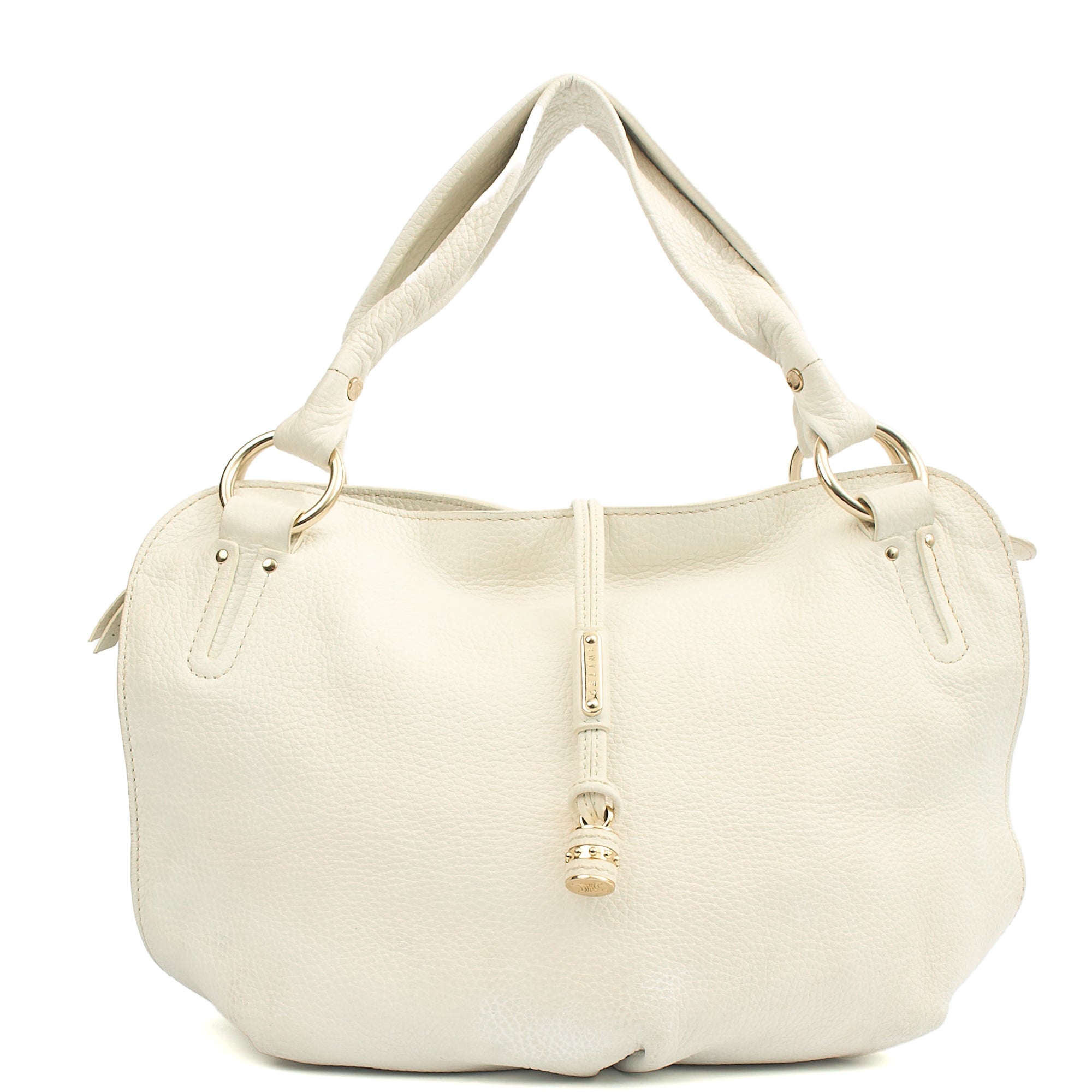 Celine Tote Vintage Tote in White, Box Calfskin