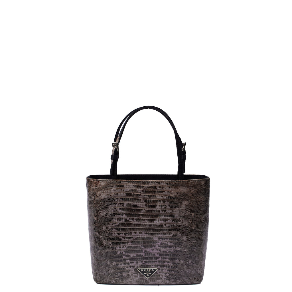 Prada Mini Bag Tote in Neutral, Leather