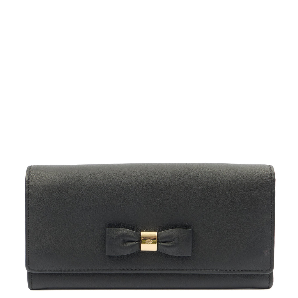Mulberry Wallet Wallet in Black, Calfskin Leather