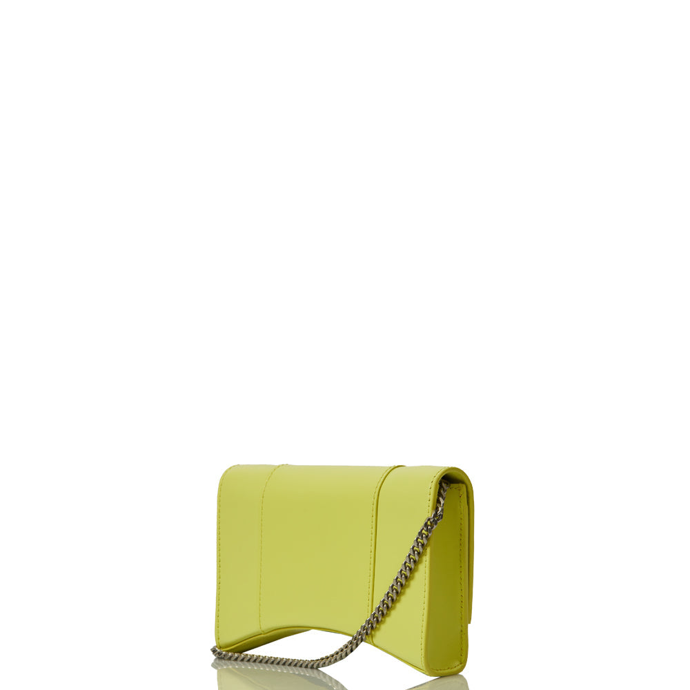 Balenciaga Mini Bag Hourglass Wallet on Chain in Green, Leather