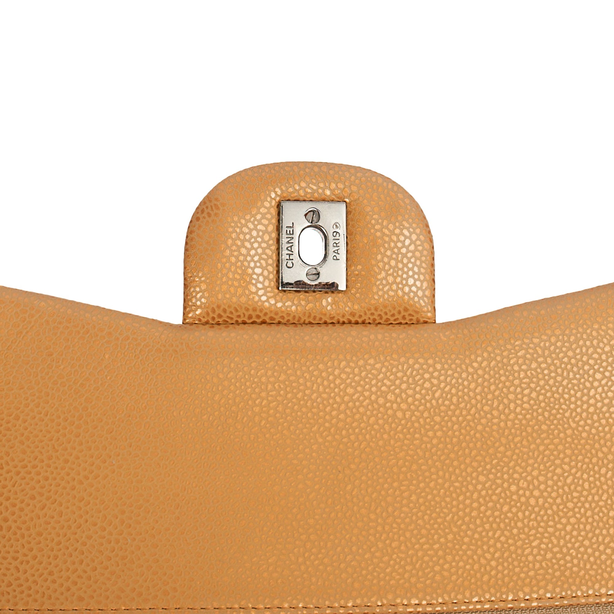 Chanel Cross Body Classic Double Flap - Large in Metallic, Caviar Leather