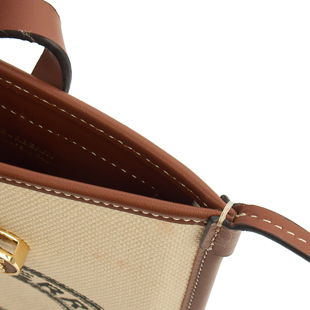 Burberry Cross Body 55s Phone Case in White, Fabric