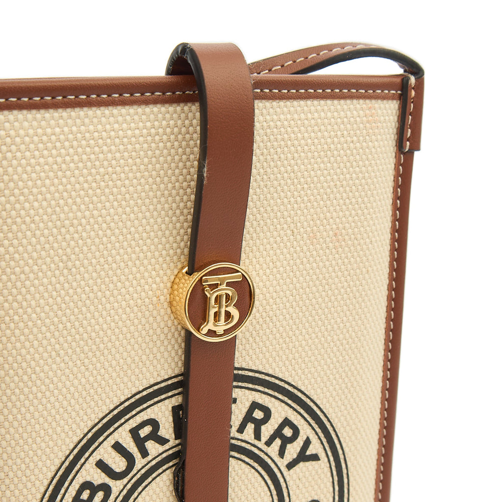 Burberry Cross Body 55s Phone Case in White, Fabric
