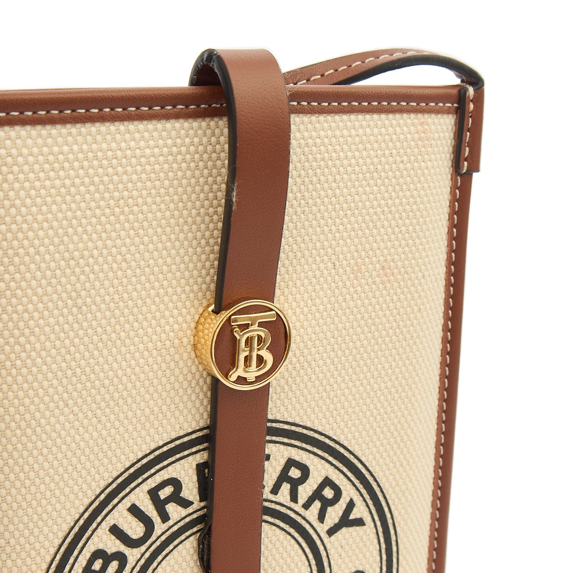 Burberry Cross Body 55s Phone Case in White, Fabric