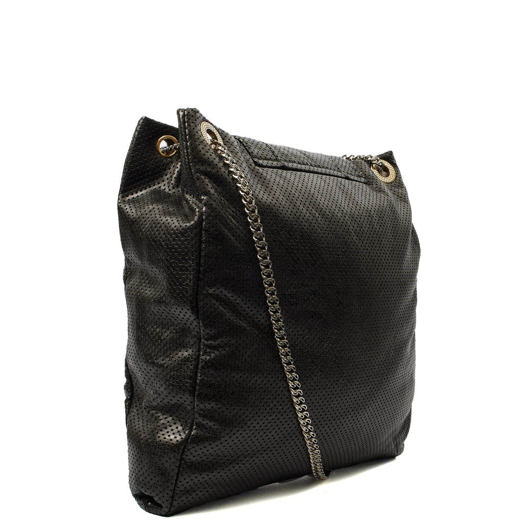 Chanel Shoulder Bag Drill Tote - Large in Black, Leather