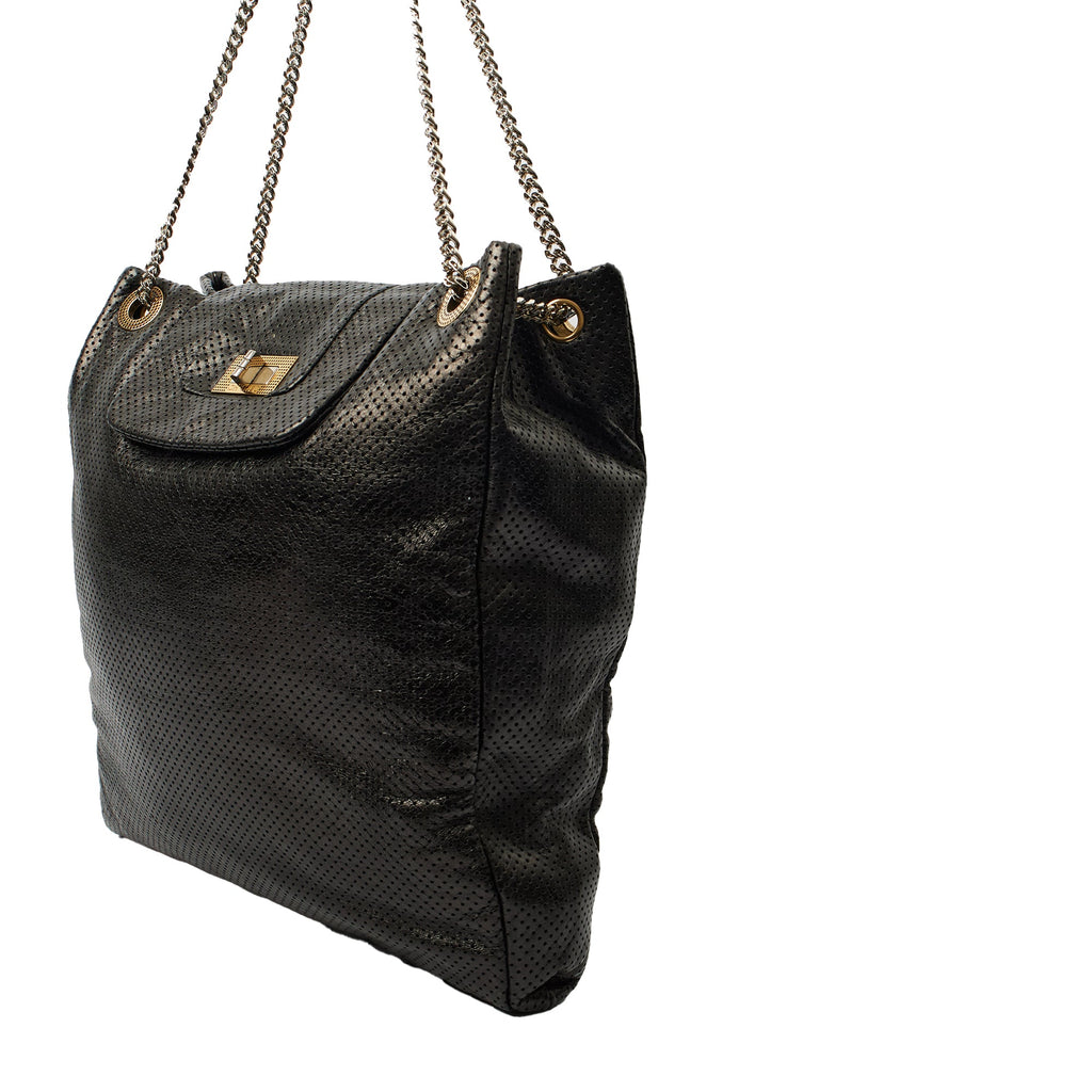 Chanel Shoulder Bag Drill Tote - Large in Black, Leather
