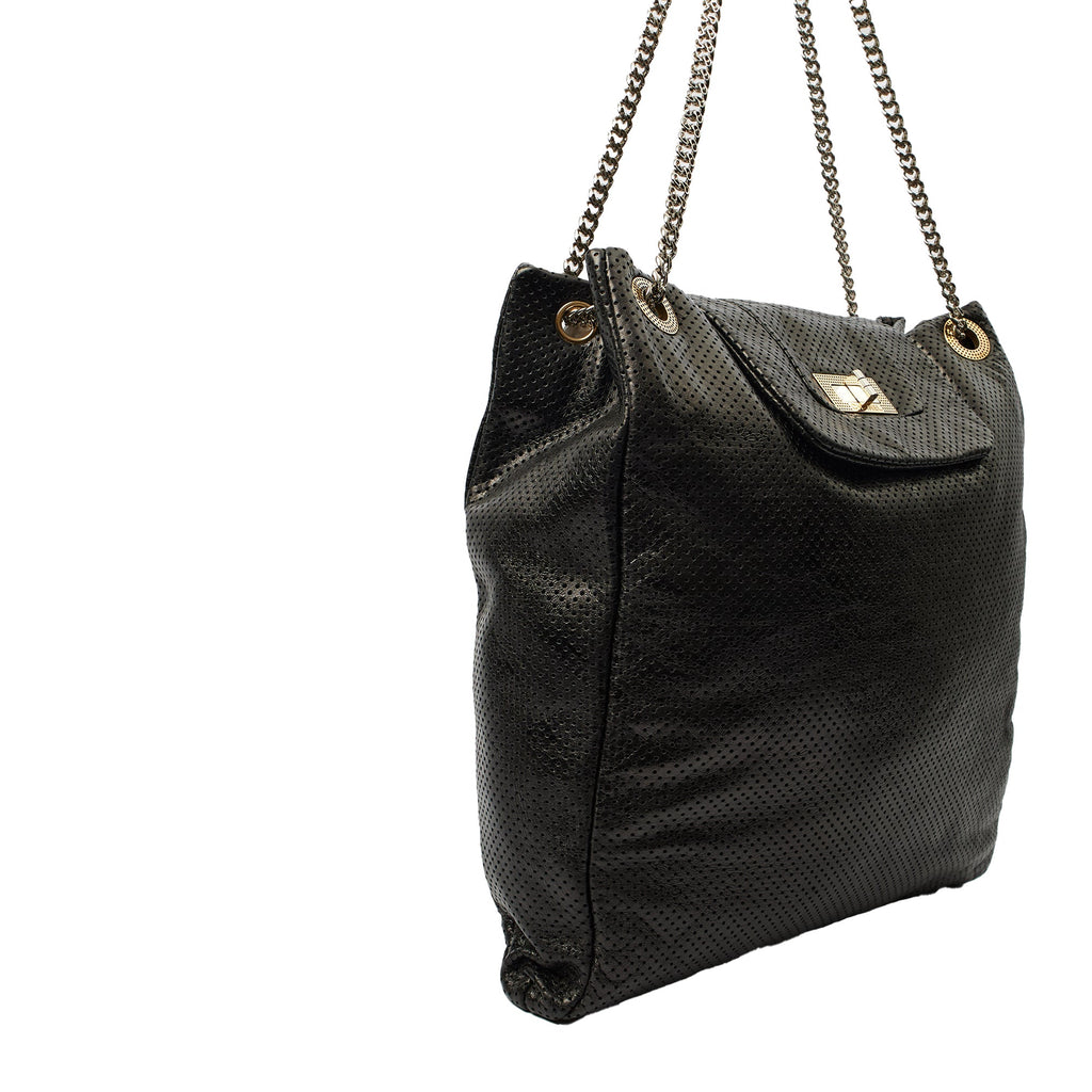 Chanel Shoulder Bag Drill Tote - Large in Black, Leather