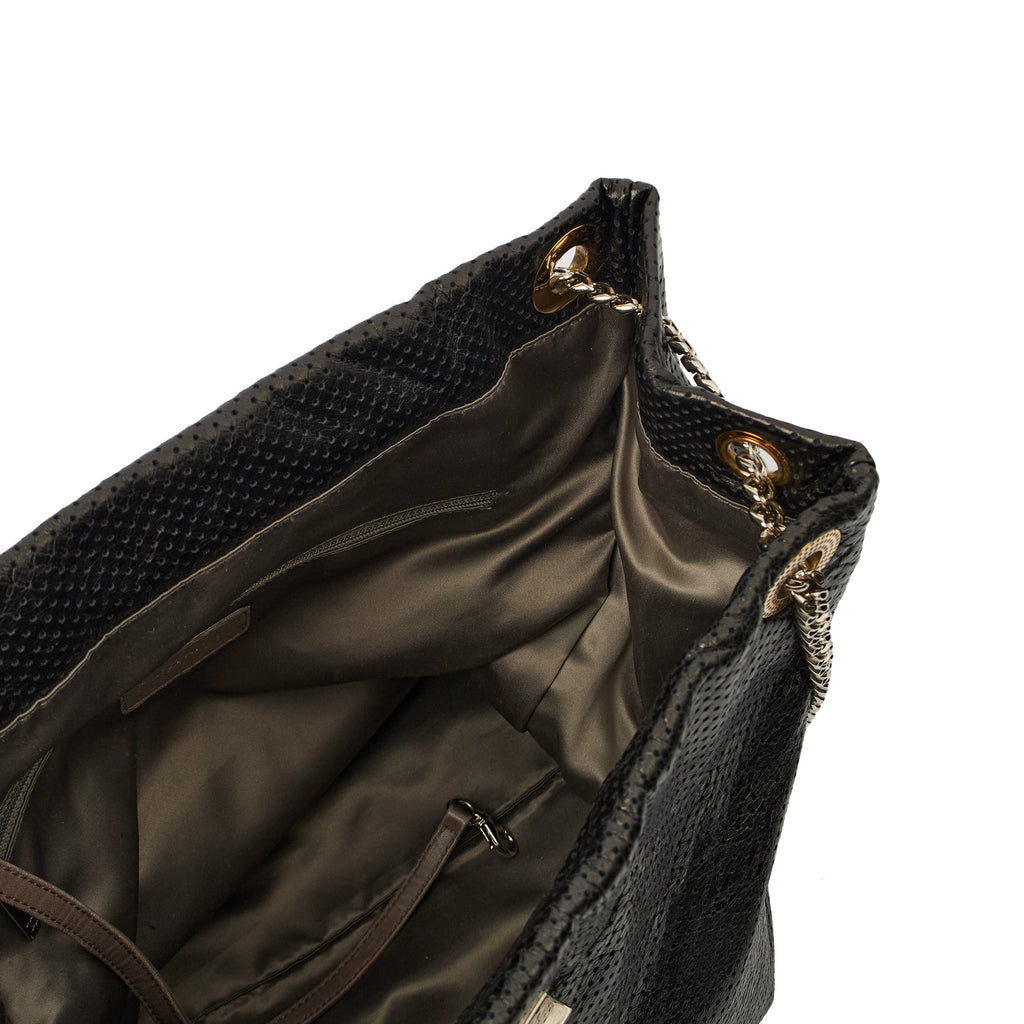 Chanel Shoulder Bag Drill Tote - Large in Black, Leather