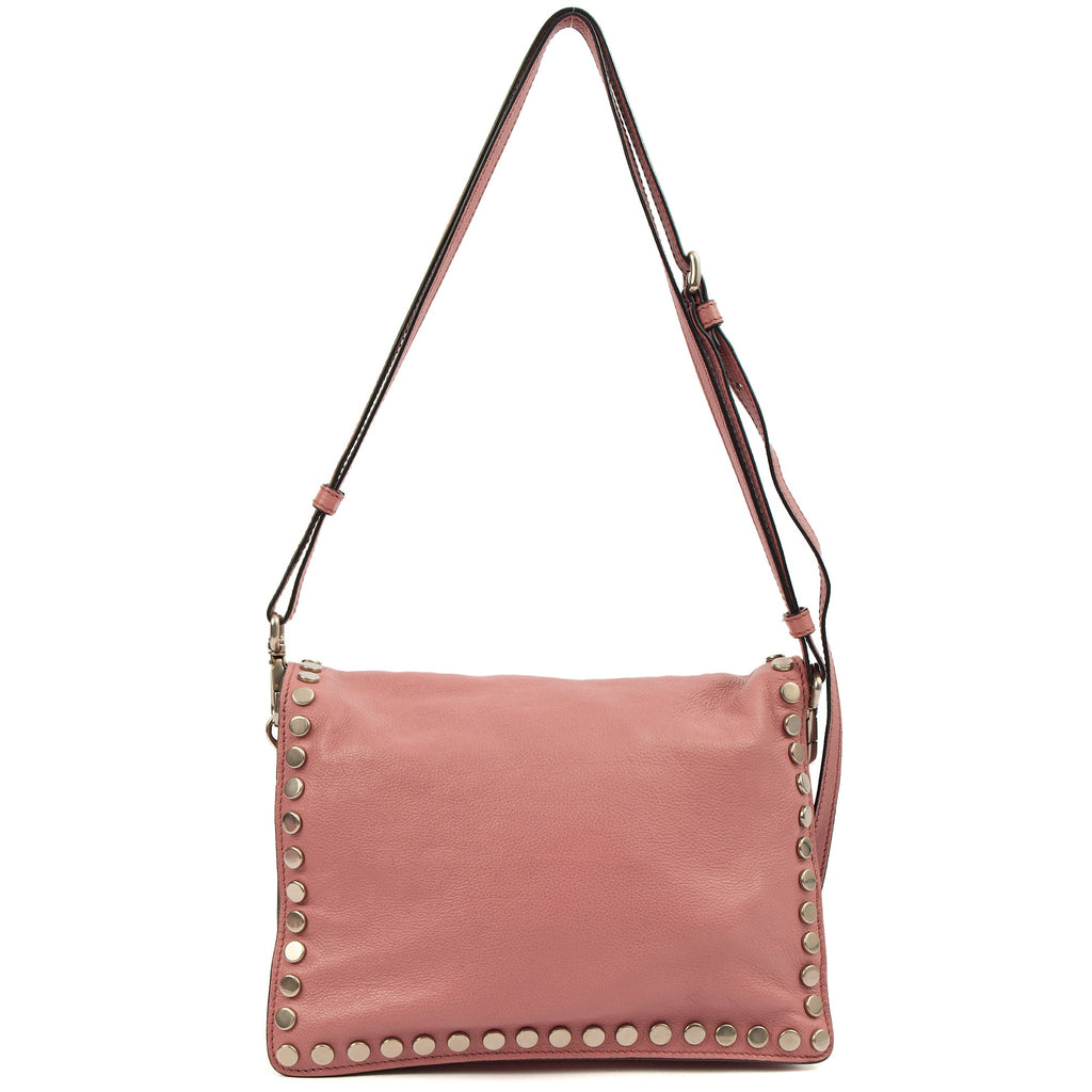 Prada Cross Body Buckle Tote  in Pink, Calfskin