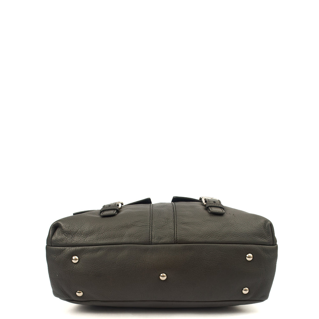 Saint Laurent Tote Tote in Dark Green, Calfskin Leather