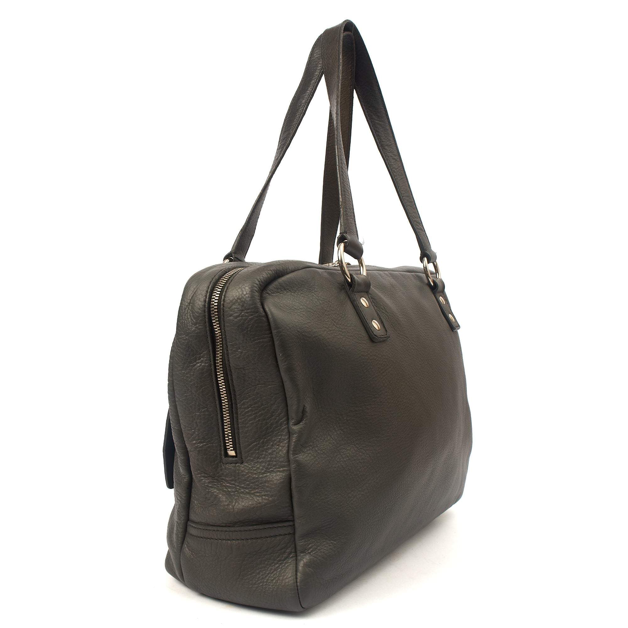 Saint Laurent Tote Tote in Dark Green, Calfskin Leather