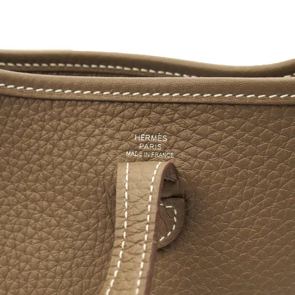 Hermes Cross Body Evelyne 16 in Etoupe, Clemence Leather