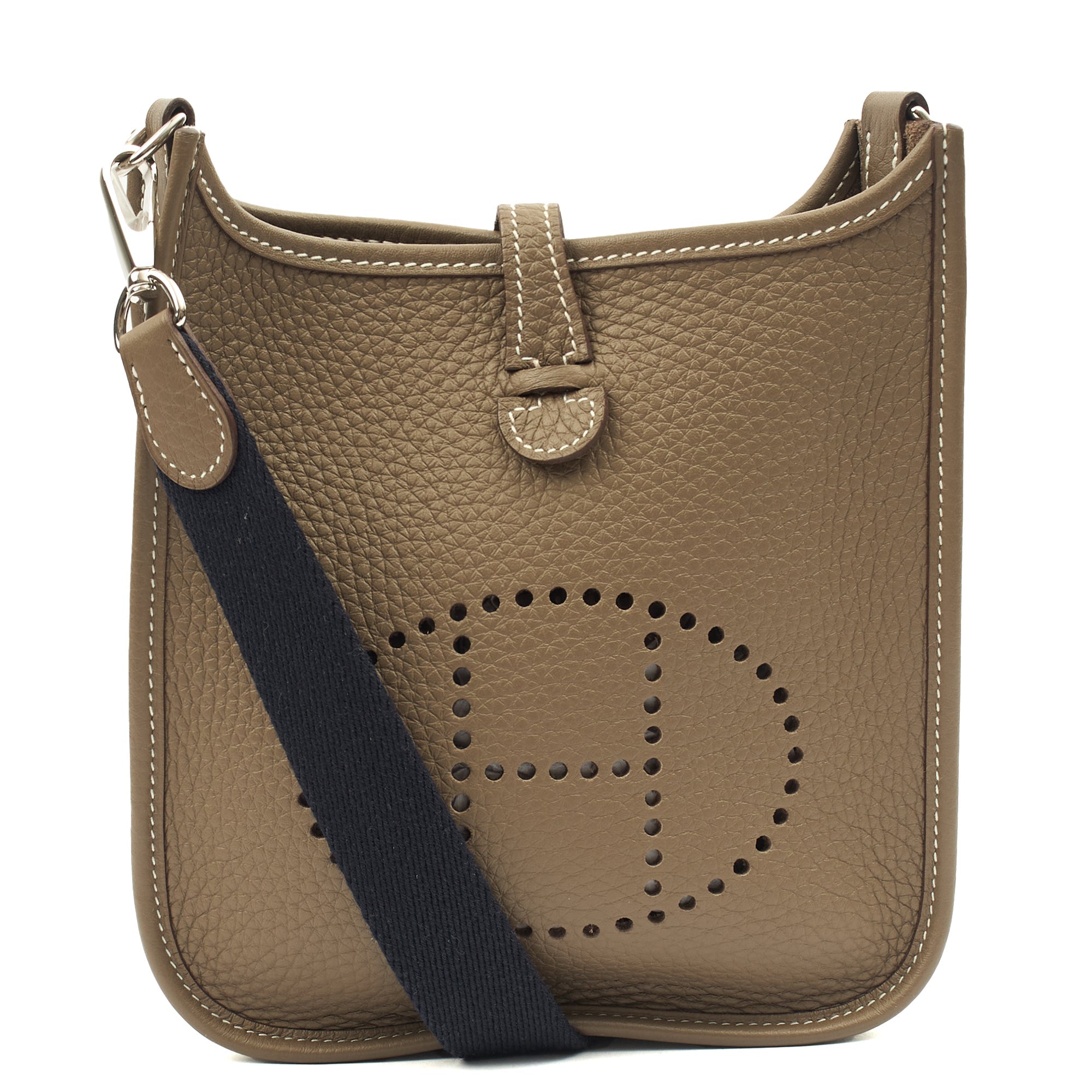 Hermes Cross Body Evelyne 16 in Etoupe, Clemence Leather