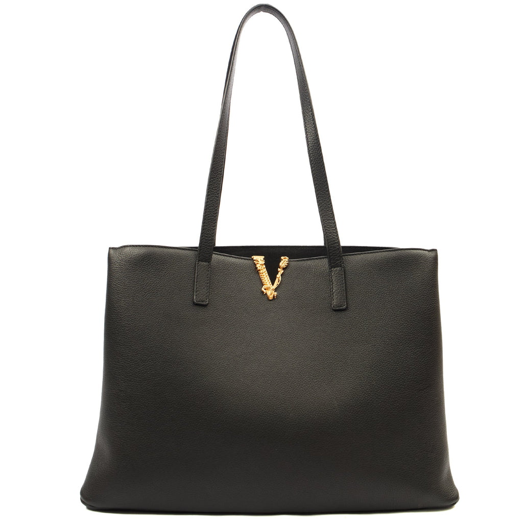 Versace Tote Virtus in Black, Leather
