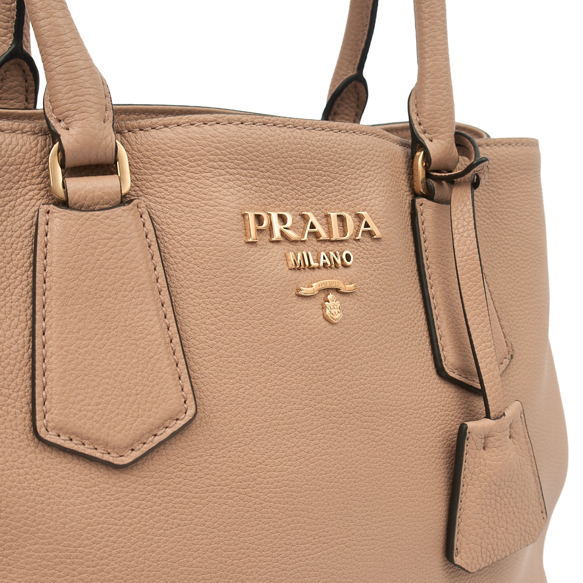 Prada Tote Double Tote - Medium in Powder Pink, Calfskin