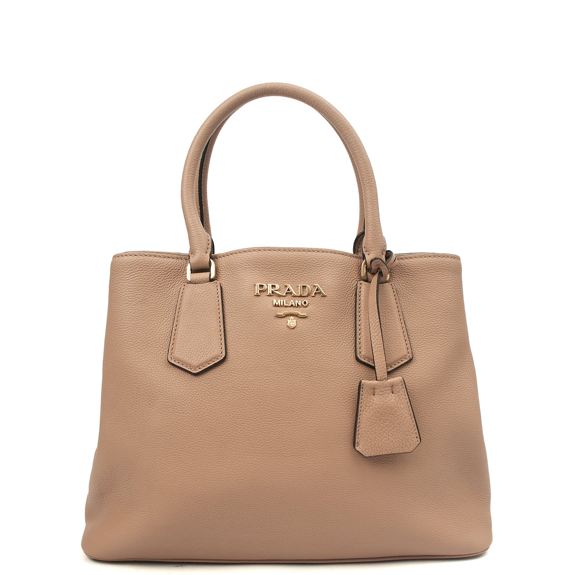 Prada Tote Double Tote - Medium in Powder Pink, Calfskin