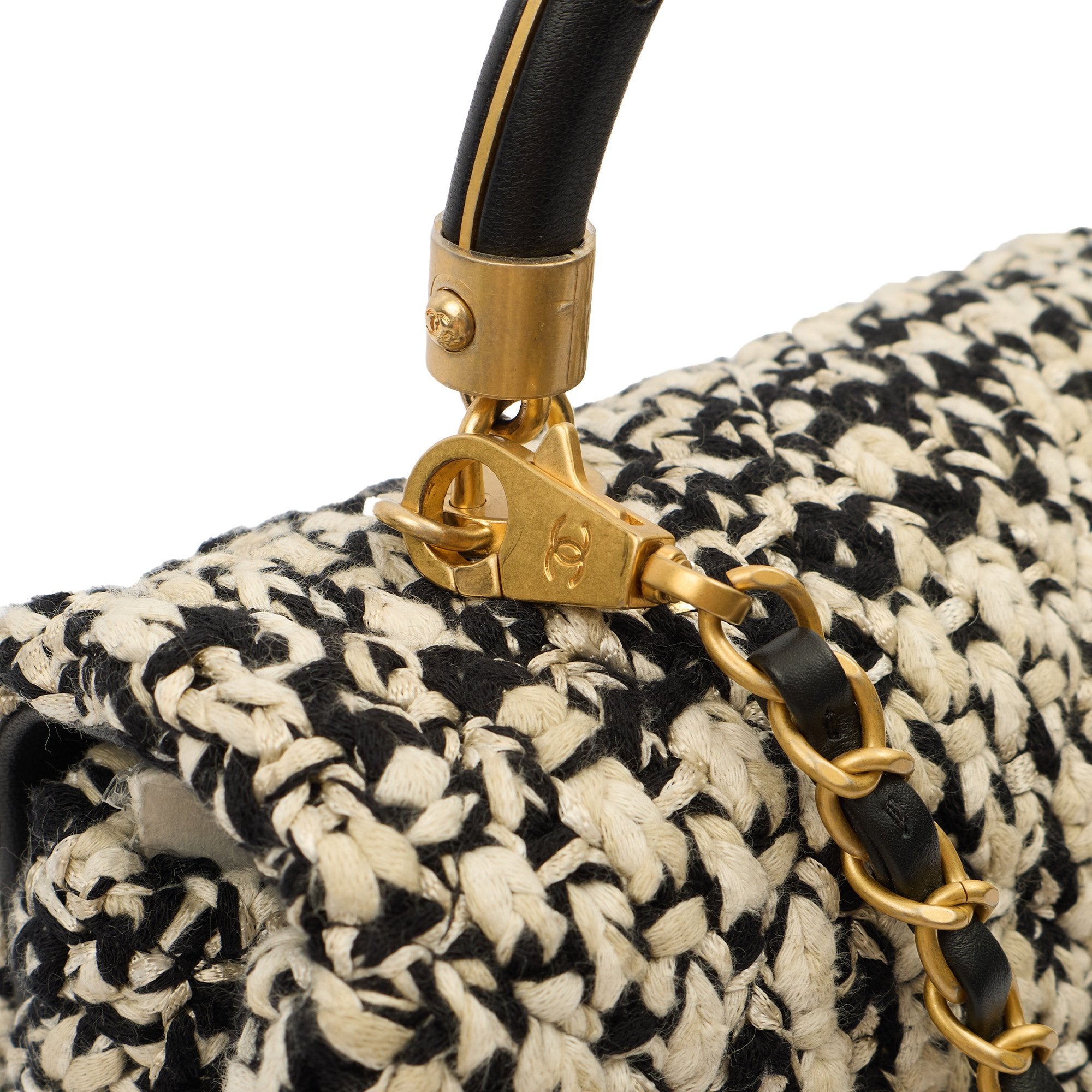 Chanel Top Handle Coco Top Handle in Black, Fabric