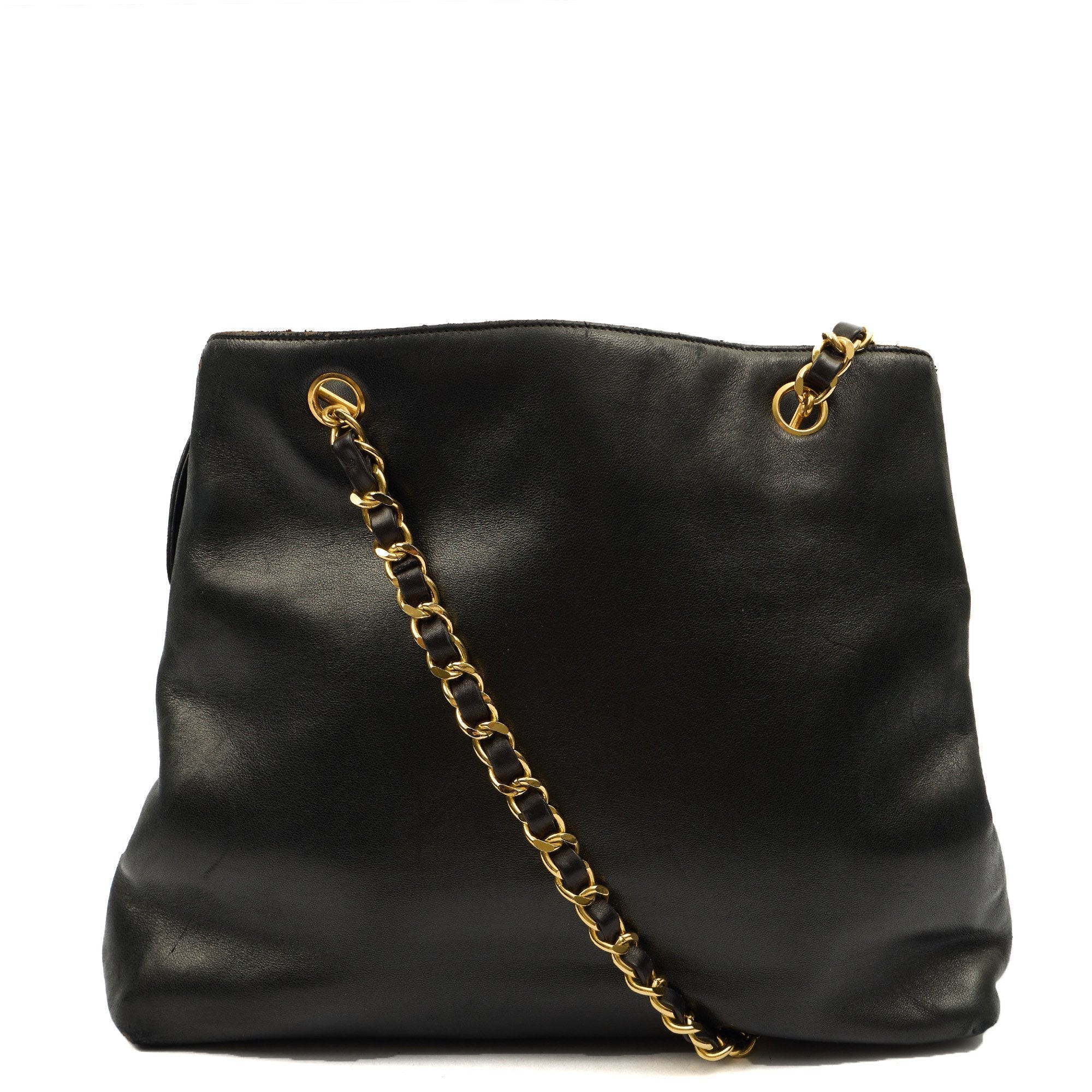 Chanel Tote Vintage Tote in Black, Lambskin Leather