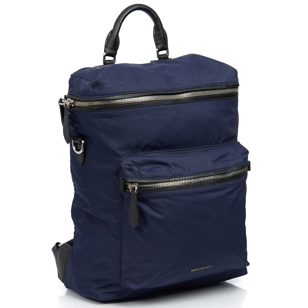Burberry Backpack in Blue, Canvas