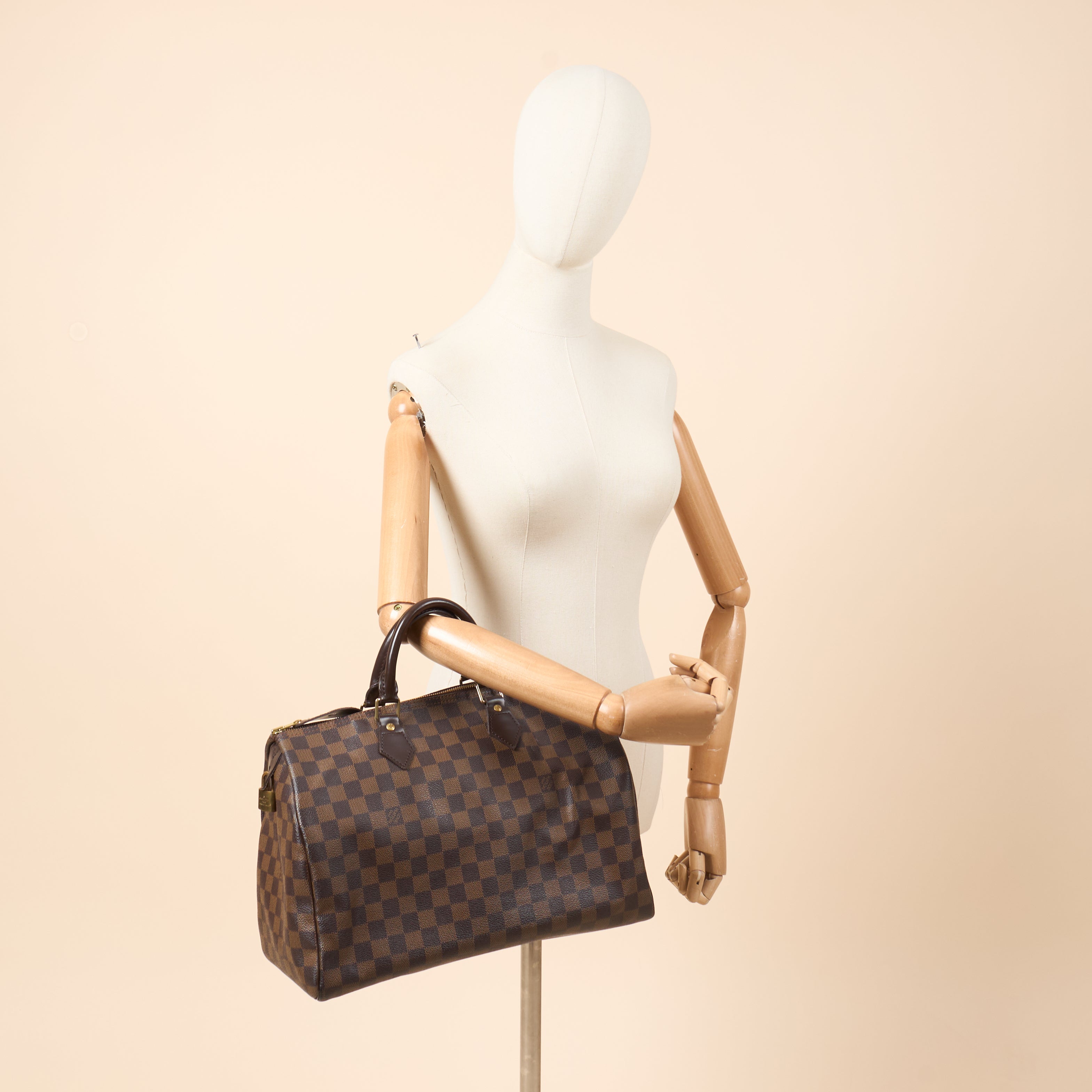 Louis Vuitton Tote Speedy 35 in Damier Ebene, Canvas