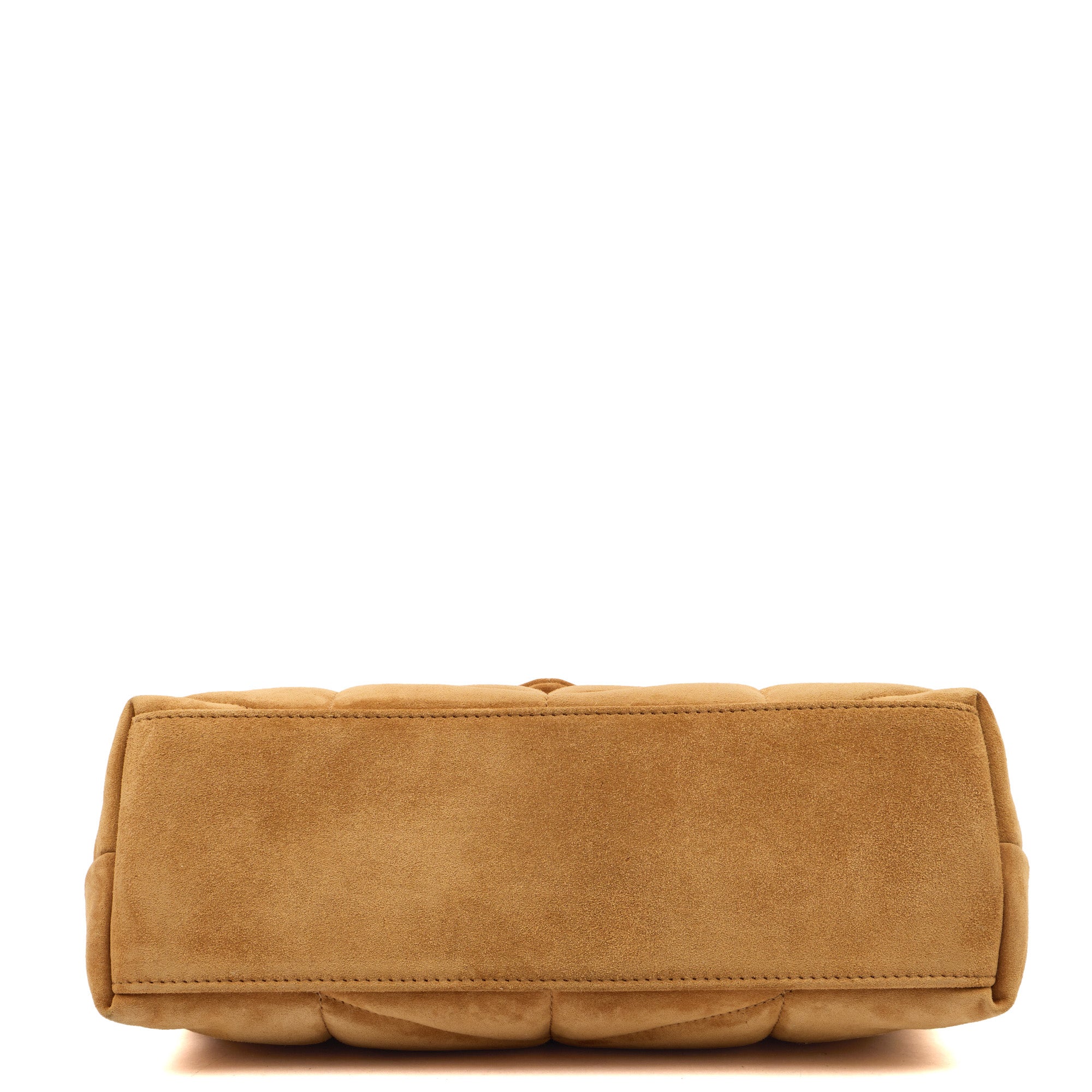 Saint Laurent Cross Body Puffer - Small in Brown, Suede