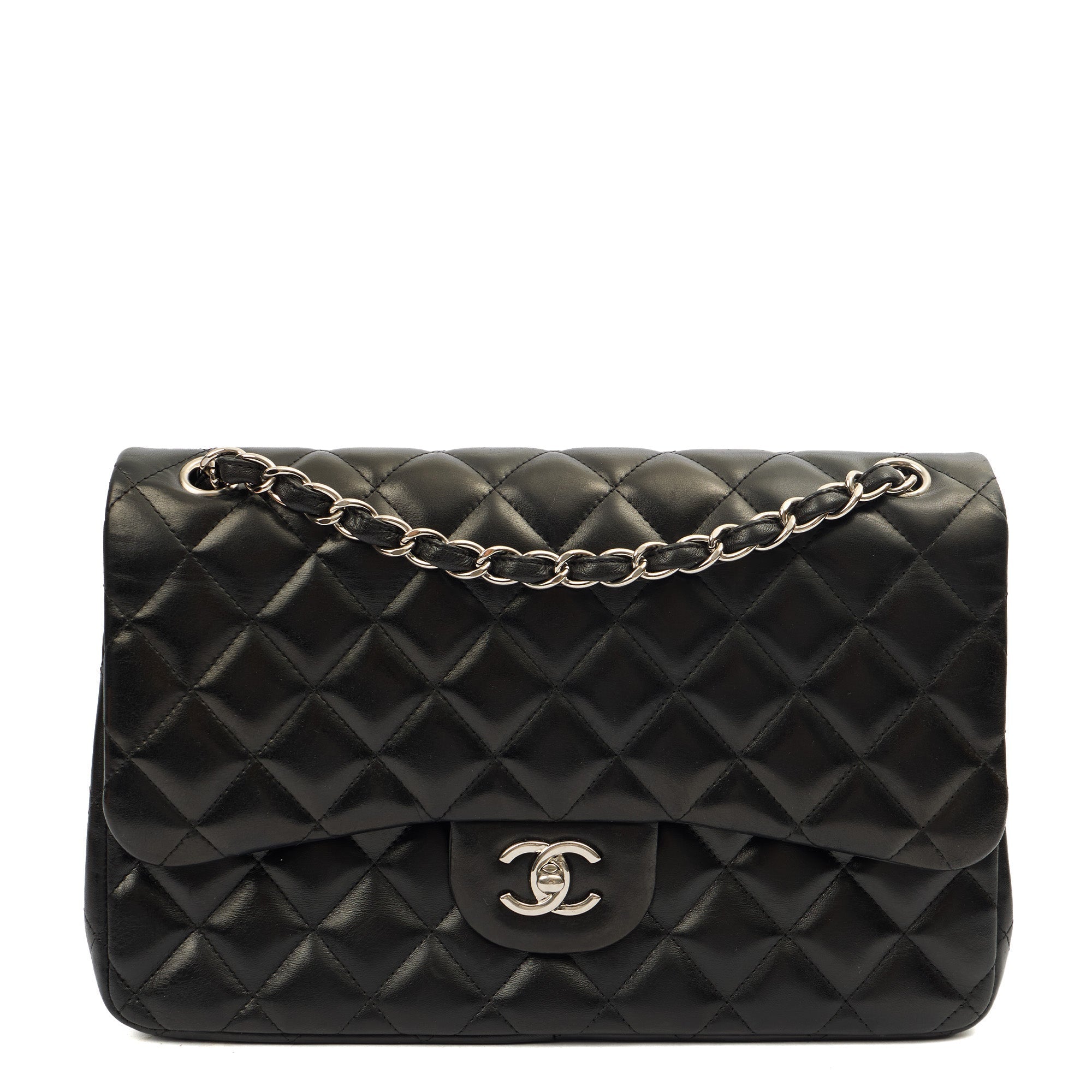 Chanel Shoulder Bag Classic Double Flap - Large in invalid, Lambskin Leather