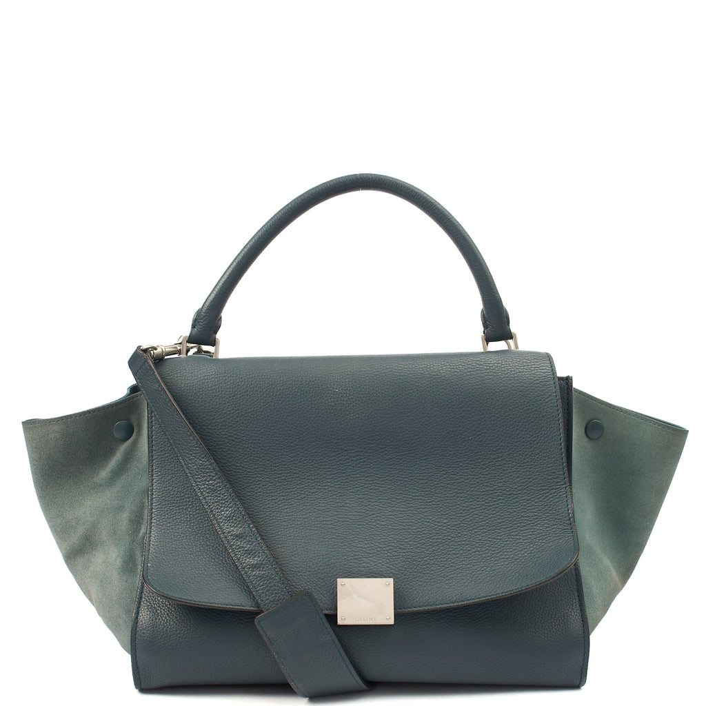 Celine Shoulder Bag Trapeze - Large in Blue, Leather