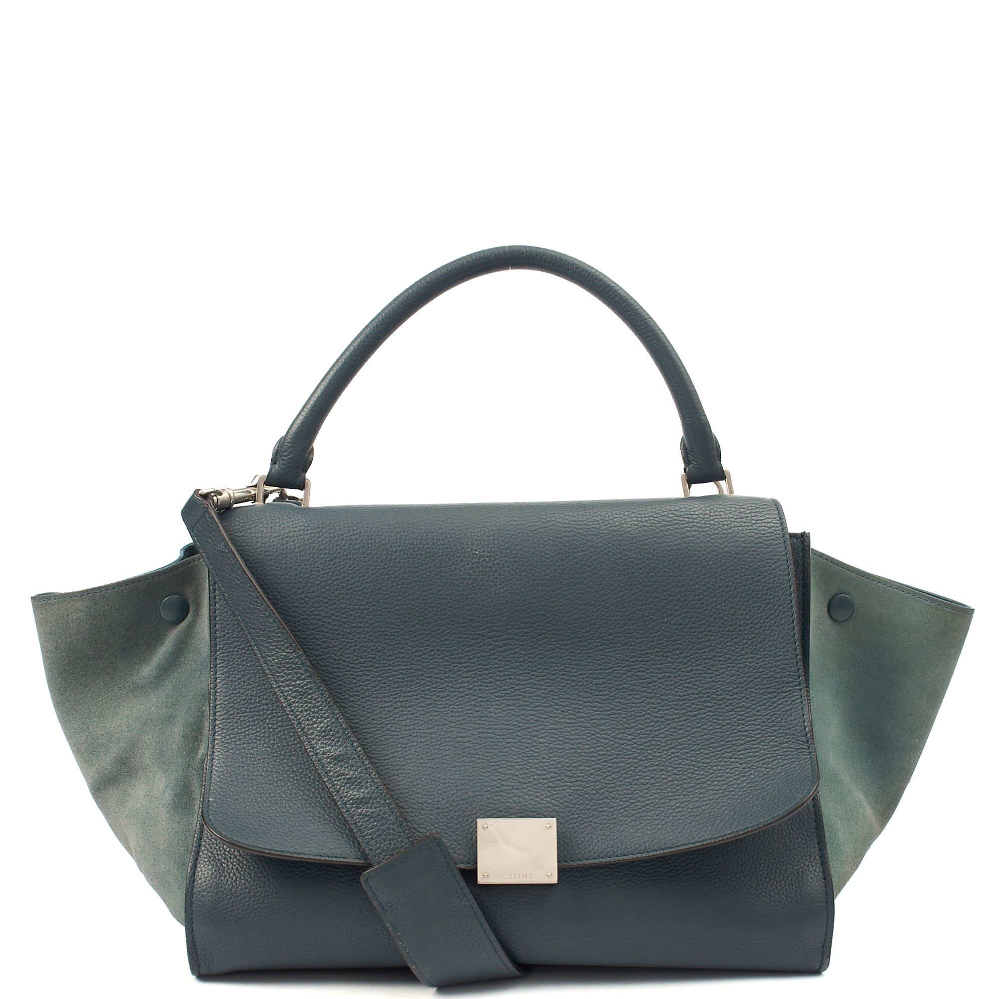 Celine Shoulder Bag Trapeze - Large in Blue, Leather