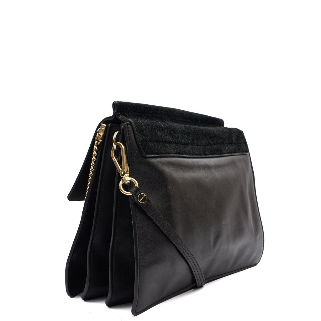 Chloe Satchel Faye - Medium in Black, Leather