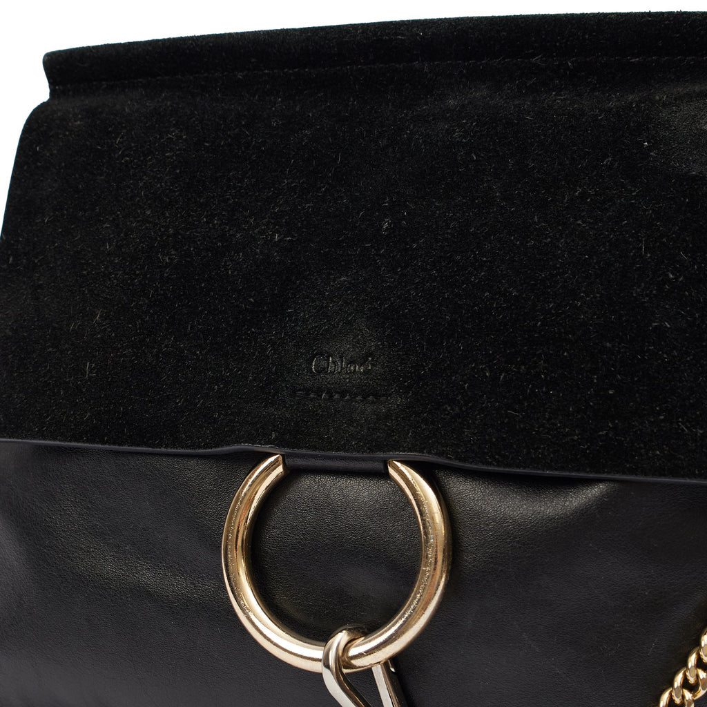 Chloe Satchel Faye - Medium in Black, Leather