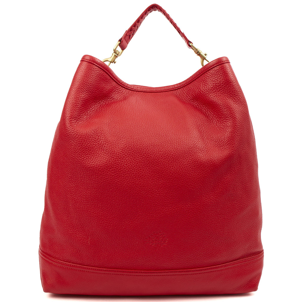 Mulberry Tote Effie Hobo in Red, Calfskin Leather
