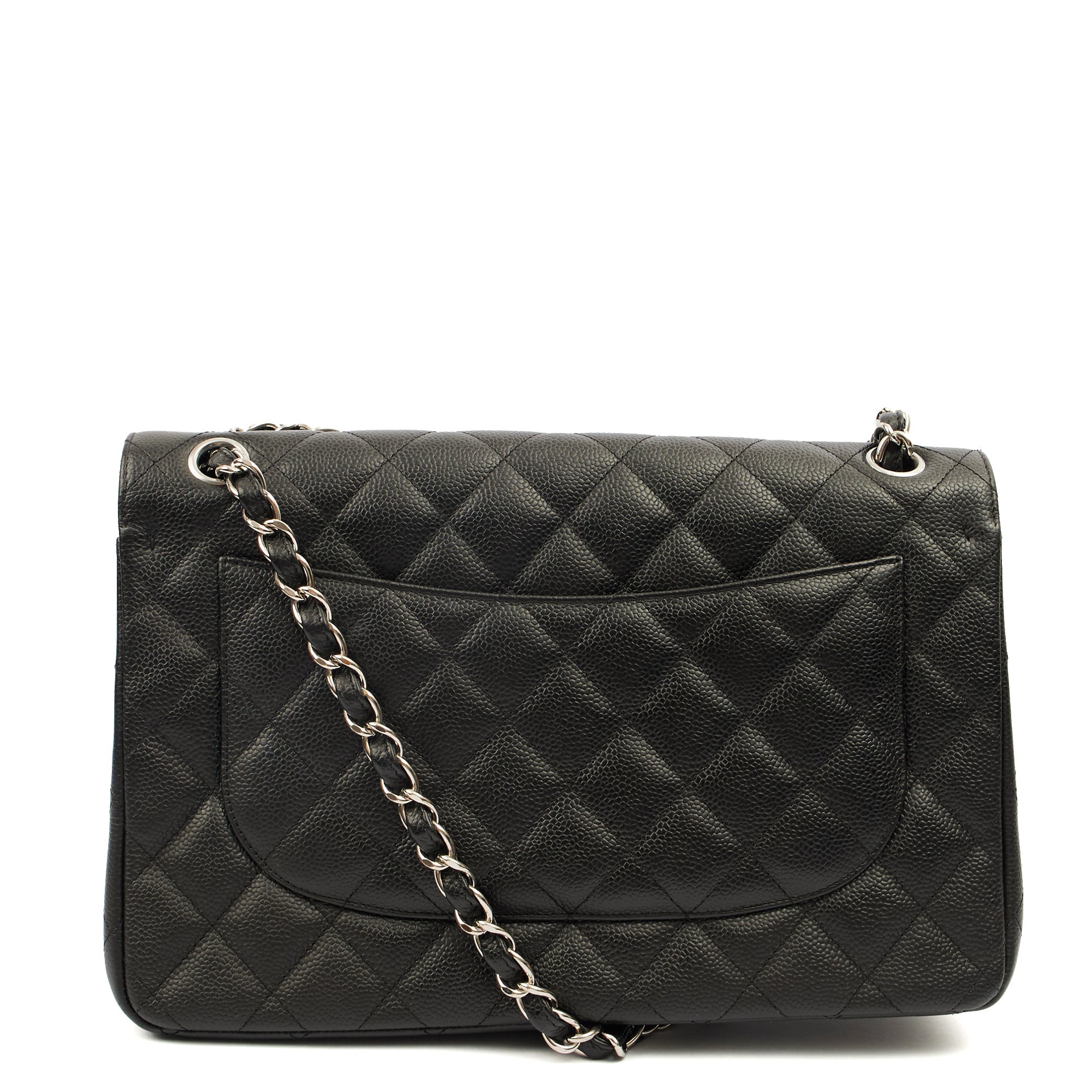 Chanel Shoulder Bag Classic Double Flap - Large in Black, Caviar Leather