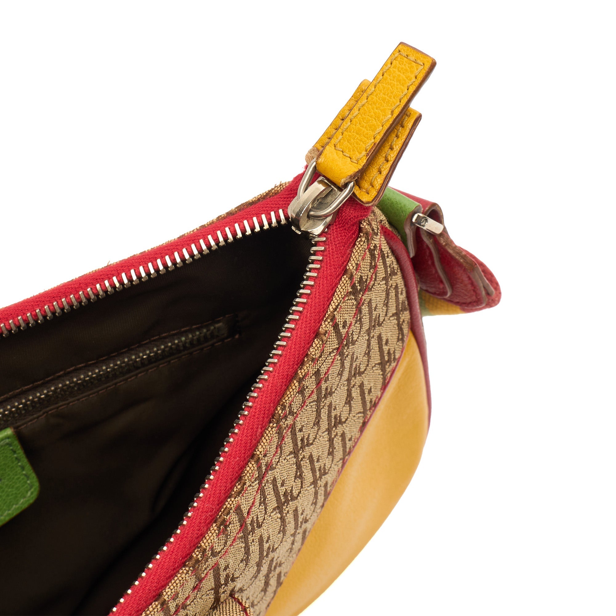 Christian Dior Cross Body Vintage Saddle in Brown, Canvas