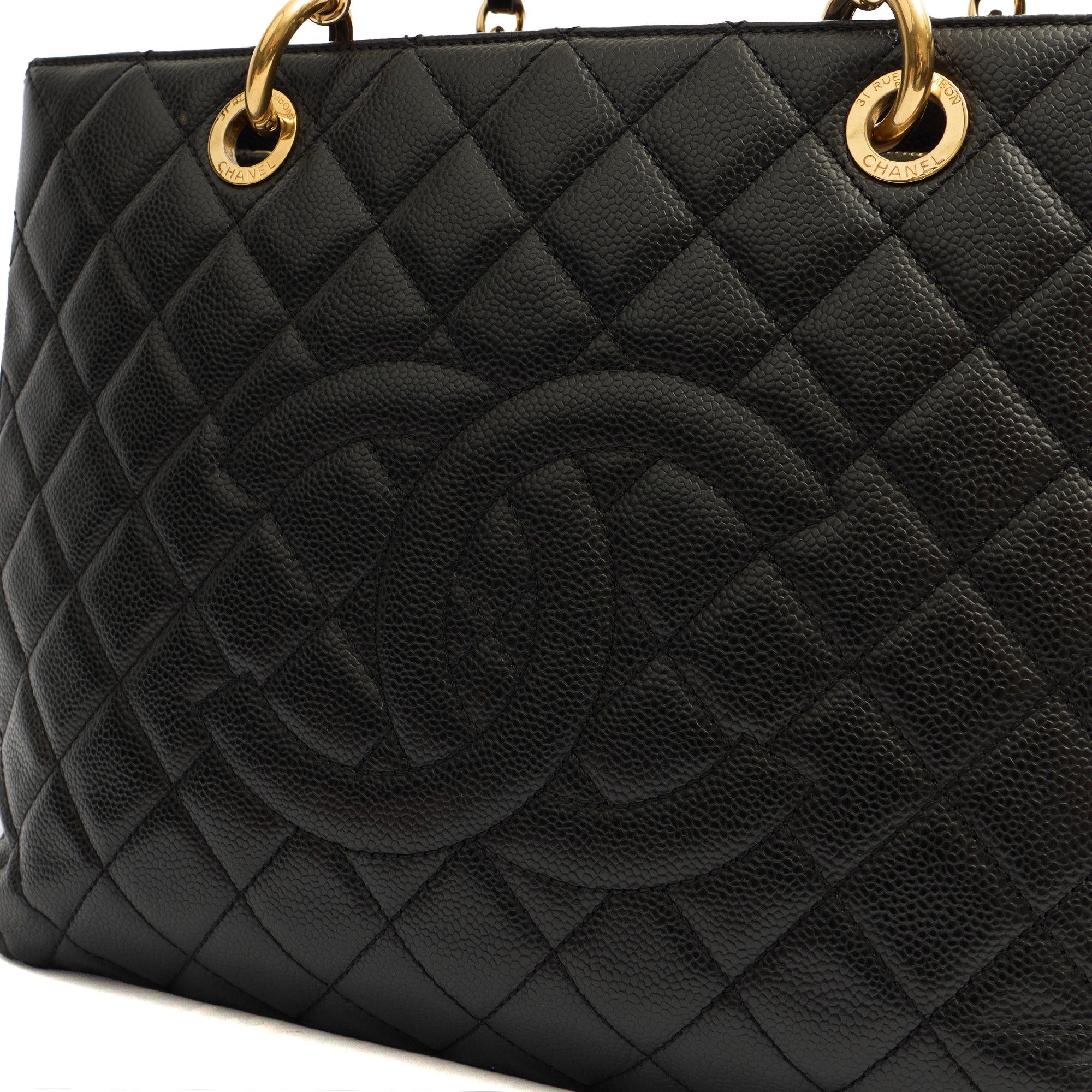 Chanel Tote Grand Shopping Tote in Black, Leather